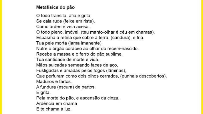 Metafísica do pão