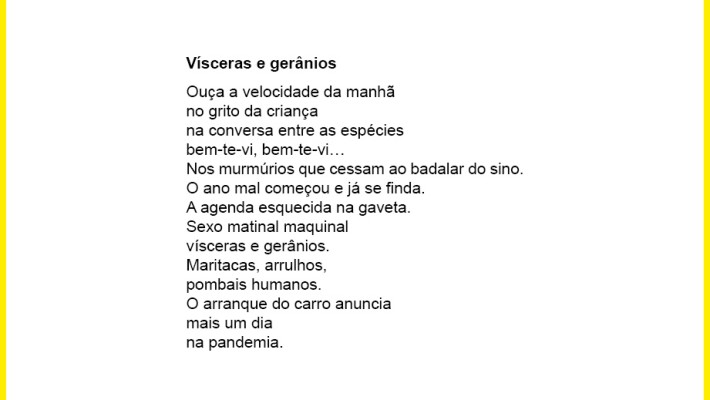 Vísceras e gerânios