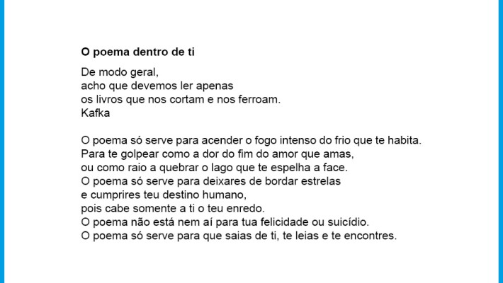 O poema dentro de ti