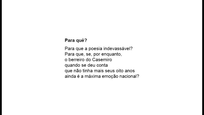Para quê?