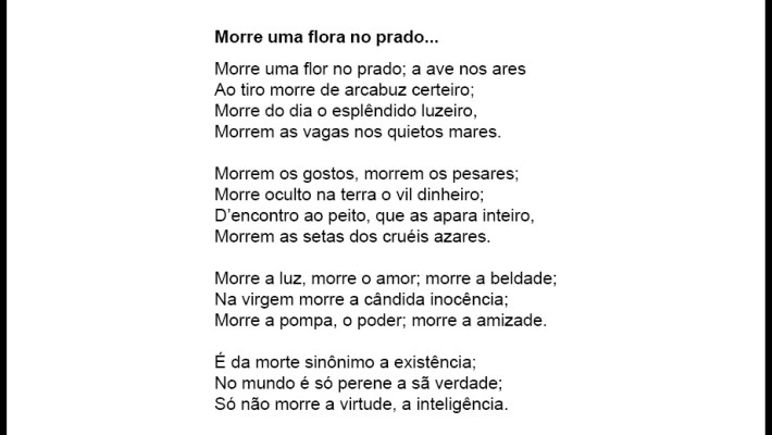 Morreu uma flor no prado