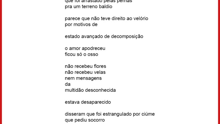 o amor está morto e enterrado