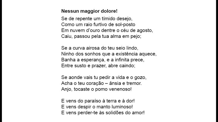 Nessun maggior dolore!
