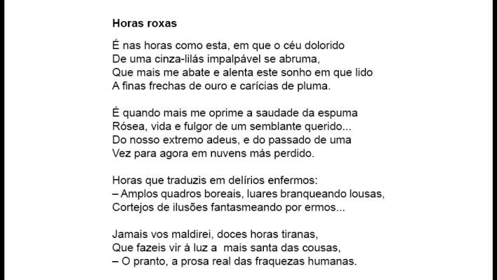 Horas roxas