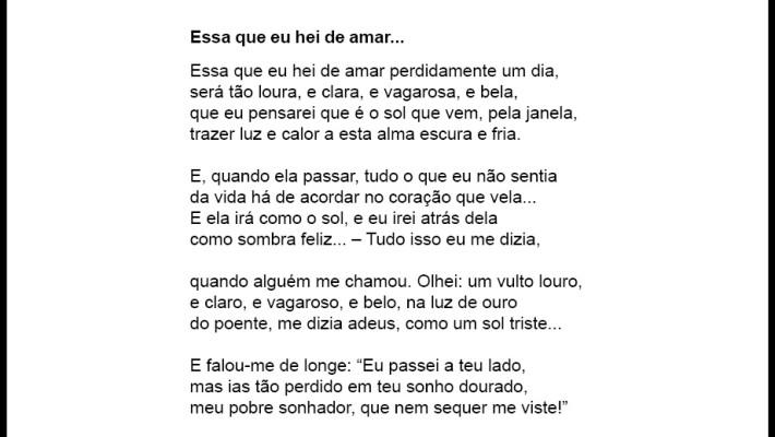 Essa que eu hei de amar