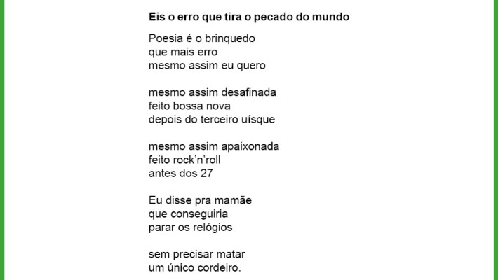Eis o erro que tira o pecado do mundo
