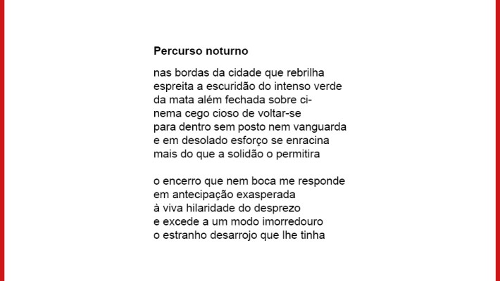 Percurso noturno