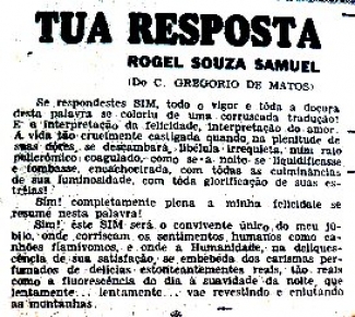 Curiosidade: primeiro texto de Samuel
